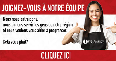 Nous nous entraidons;nous aimons servir les gens de notre région; et, nous voulons vous aider à progresser. Cela vous plaît? Consultez les emplois ci-dessous et joignez-vous à nous!